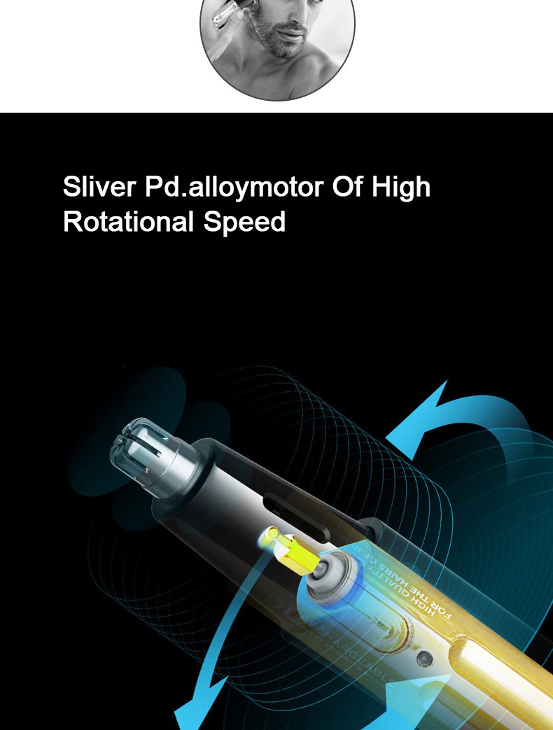 DALING Electric Nasal Hair Trimmer DALING-7001 Men's Nasal Hair Cleaning and Shaving Device, rechargeable nasal hair trimmer, wholesale for export detail image 5
