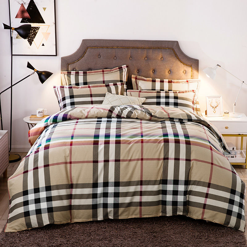 Thickened Cotton 4-Piece Cotton Ground Wool Bedding 1.2M1.5m1.8m2.0m Sheet Double Bed Cover 4 details Picture