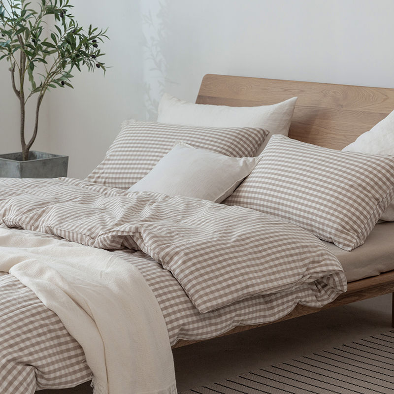Muji 4-Piece All-Cotton 100 Washable Cotton Sheet And Bed Cover For Student Dormitory Bedding 4 Specification drawing