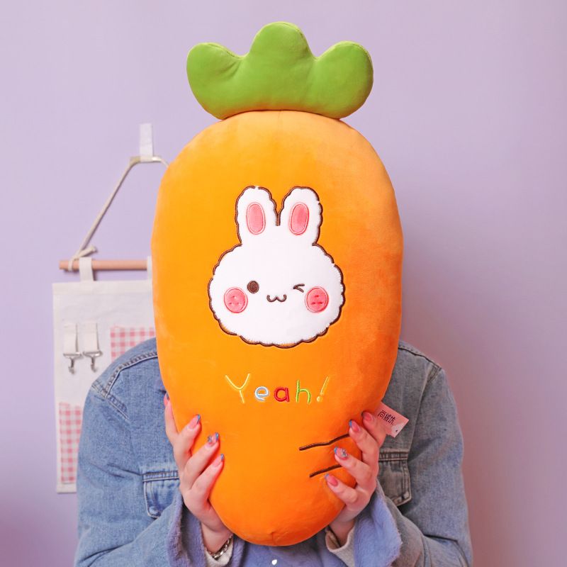 50CM可爱胡萝卜抱枕超软毛绒玩具布娃娃女生睡觉床上大号玩偶创意礼物产品图