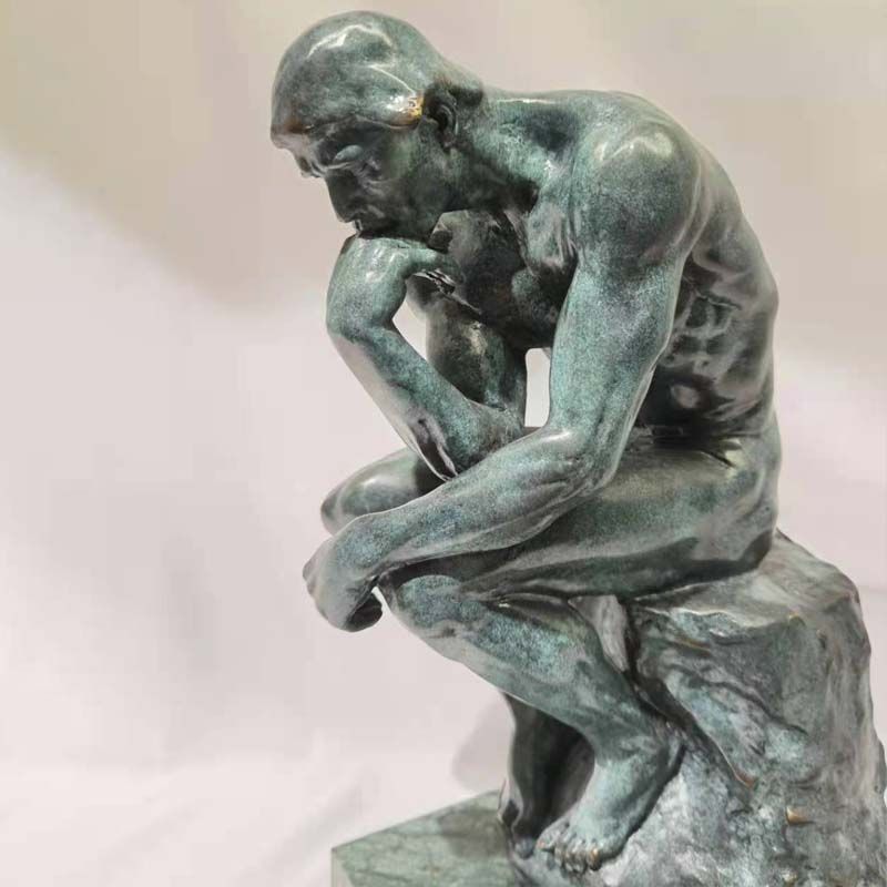 Pure Copper Carving Thinker Office Home Living Room Indoor Copper Decoration Soft Decoration Modern Gifts Gifts Specification drawing