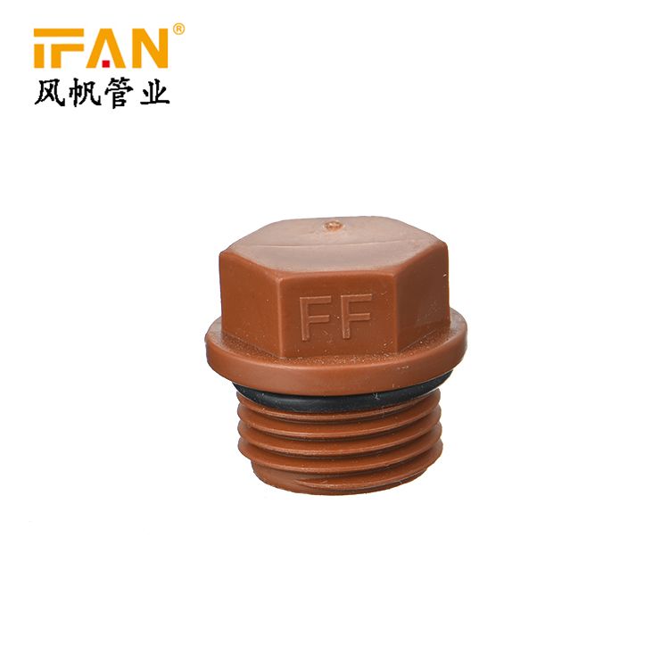 IFAN high-temperature resistant PPH pipe cap, external thread plug, plastic pipe plug, PPH pipe plug cap