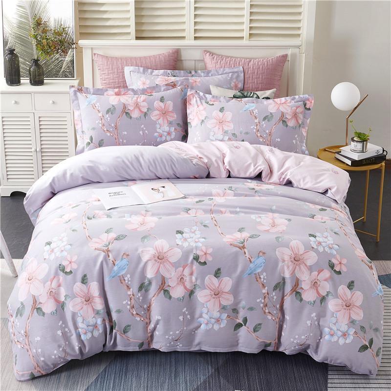 100% Cotton 4-Piece Men's Simple Bedding 3-Piece 4-Piece Cotton Double Bed Single Bed Cover Specification drawing