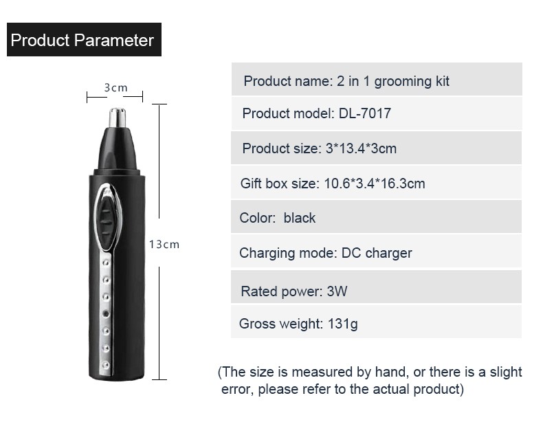 DALING Electric Nasal Hair Trimmer DALING-7017 for Men, rechargeable nasal hair trimmer, wholesale for export detail image 12