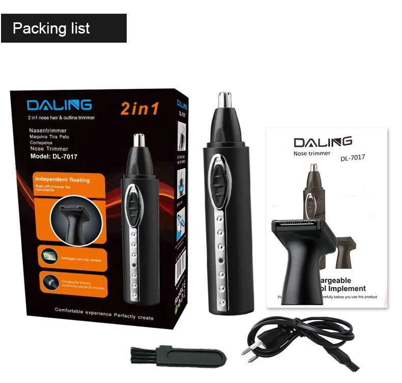 DALING Electric Nasal Hair Trimmer DALING-7017 for Men, rechargeable nasal hair trimmer, wholesale for export detail image 13