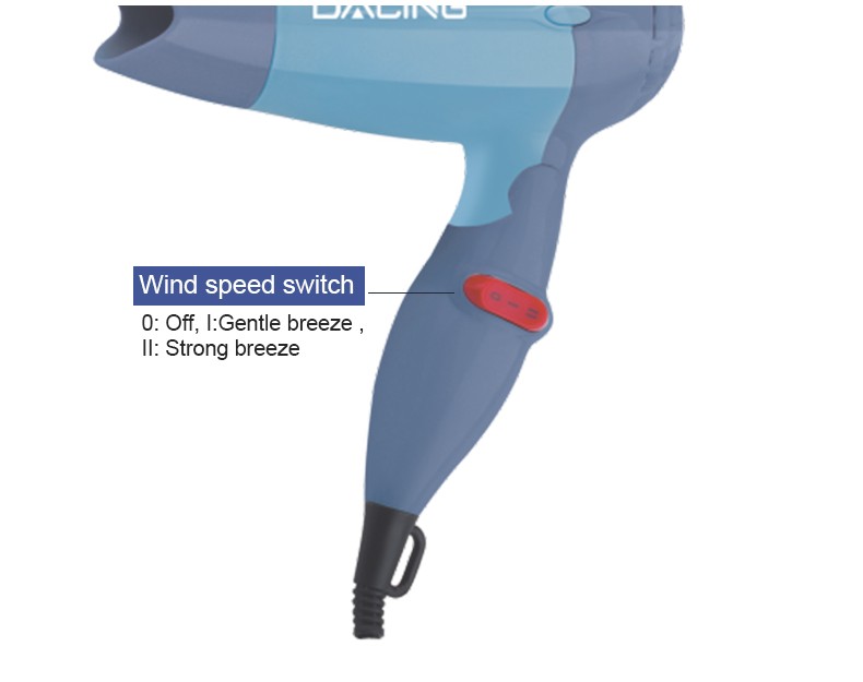 达玲电吹风机DALING-3001家用小型功率宿舍学生800w风筒便携式降噪吹风机跨境批发详情图9