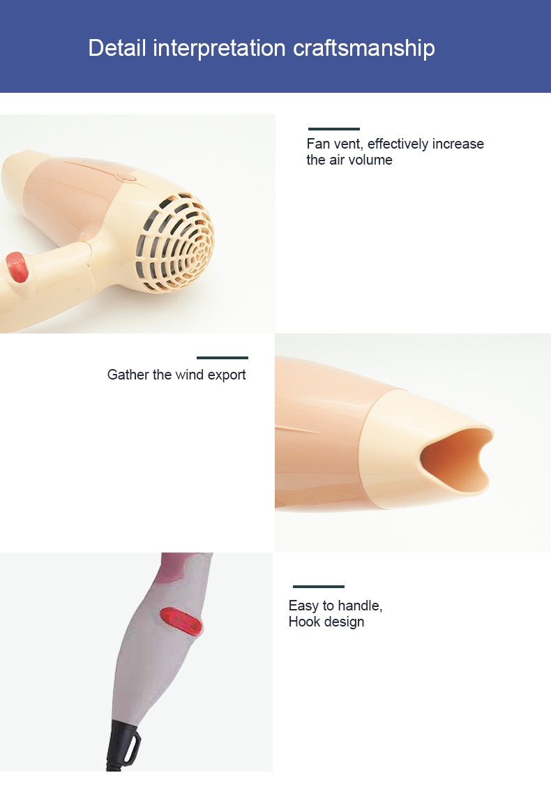 达玲电吹风机DALING-3001家用小型功率宿舍学生800w风筒便携式降噪吹风机跨境批发详情图11