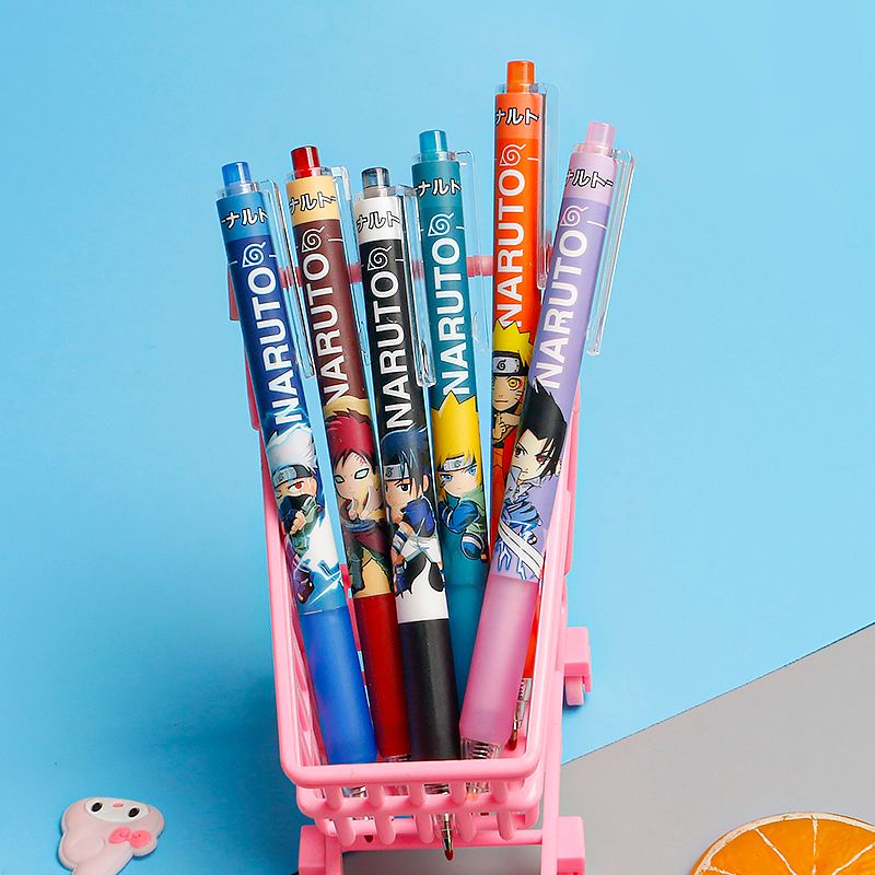Naruto Gender-neutral pen Cartoon anime co-signature pen Student stationery Black pen Press water-based pen