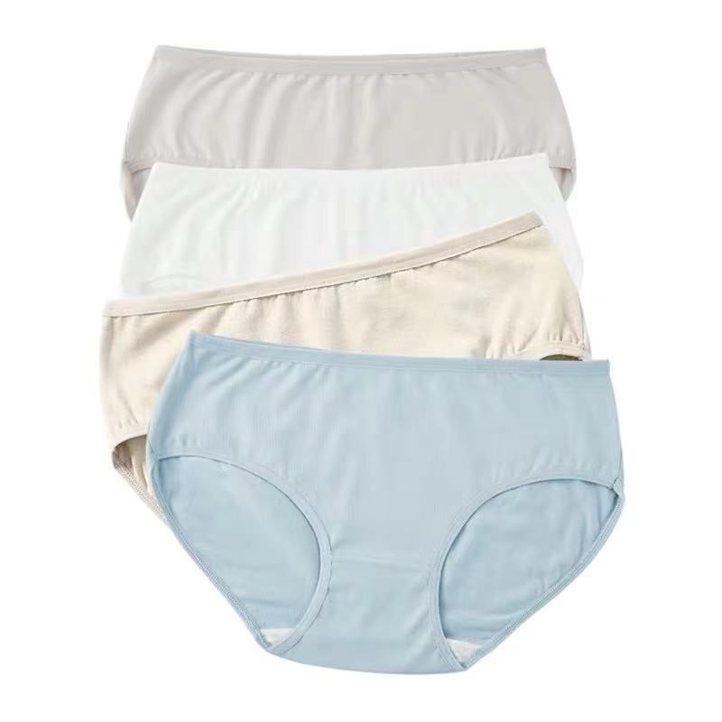 Seamless Underwear Women's Cotton Antibacterial Graphene Summer Middle Waist Little Girls Cotton Thin Japanese Triangle Shorts Head 1192