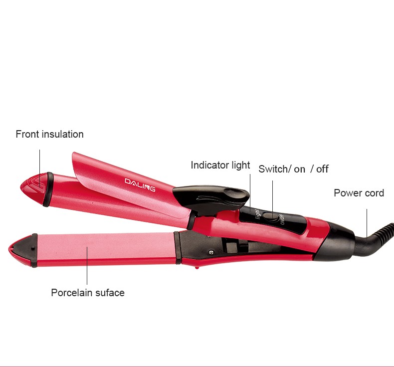 DALING Curling Iron, Straight Hair Straightening Plate, Women's DALING-5001, dual-purpose for straight and curly hair, egg curls, large curls, water wave ripples, lazy ceramic hair care, wholesale for export detail image 9