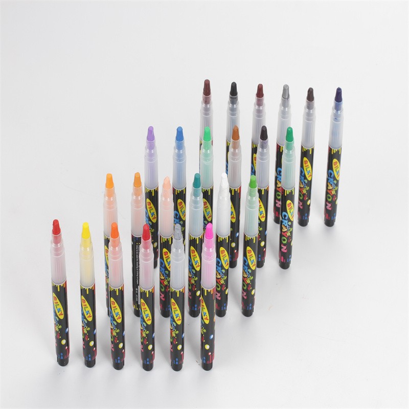  水彩笔是儿童常用的绘画工具，一般是12色、24色、36色、48色，盒装或袋装包装， 笔头一般是圆头、大头、软头三种。详情图1
