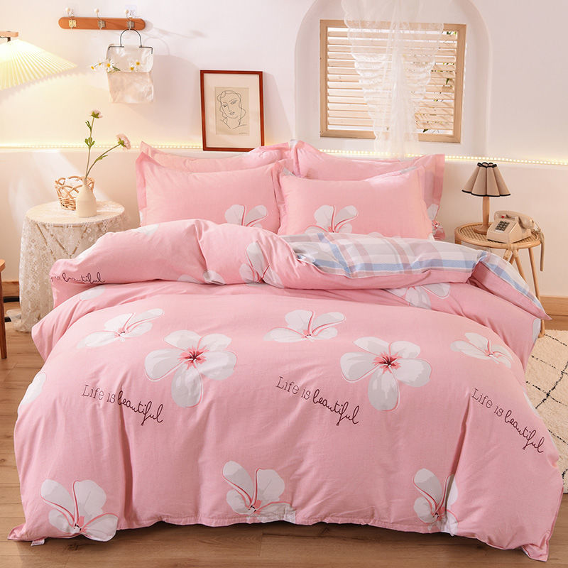 100% Cotton 4-Piece Men's Simple Bedding 3-Piece 4-Piece Cotton Double Bed Single Bed Cover Application Scenario