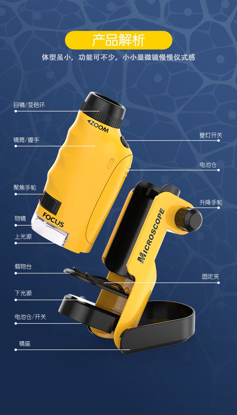 Yiwu quality products Factory direct sales microscope High magnification Specimen viewing, high-definition teaching Special 20210A-2 detail image 6