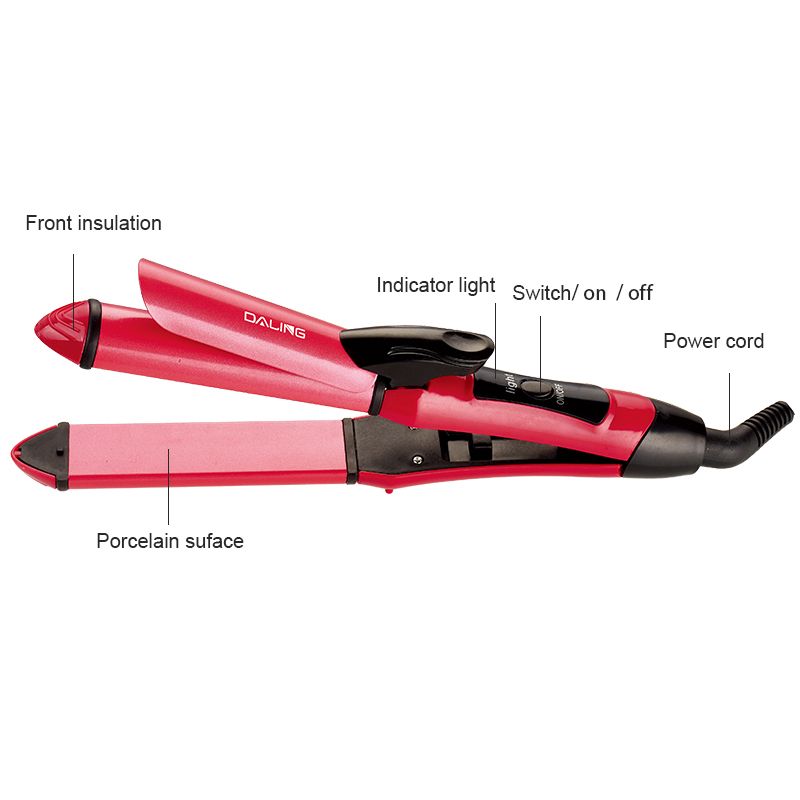 DALING Curling Iron, Straight Hair Straightening Plate, Women's DALING-5001, dual-purpose for straight and curly hair, egg curls, large curls, water wave ripples, lazy ceramic hair care, wholesale for export Application Scenario