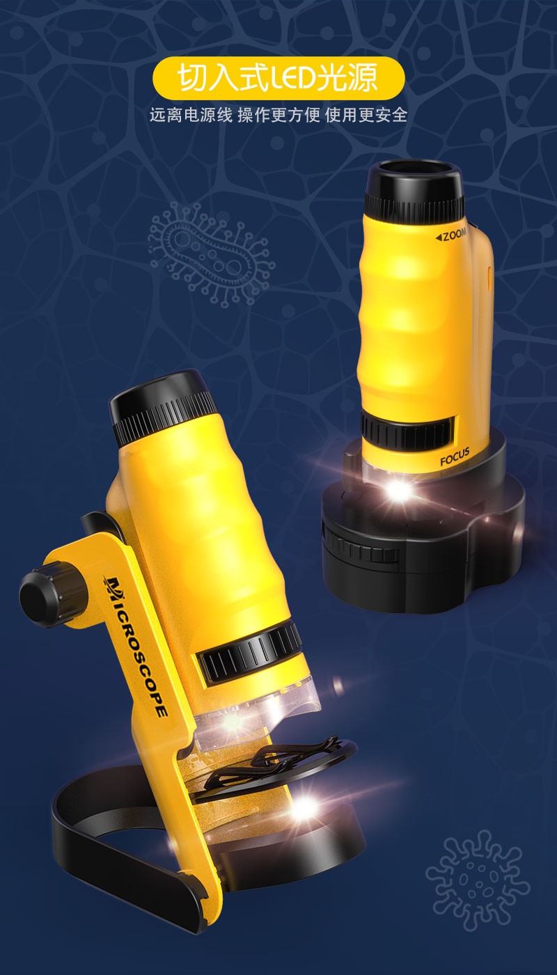 义乌好货 厂家直销显微镜高倍率看标本高清教学专用2120A儿童礼物详情图4