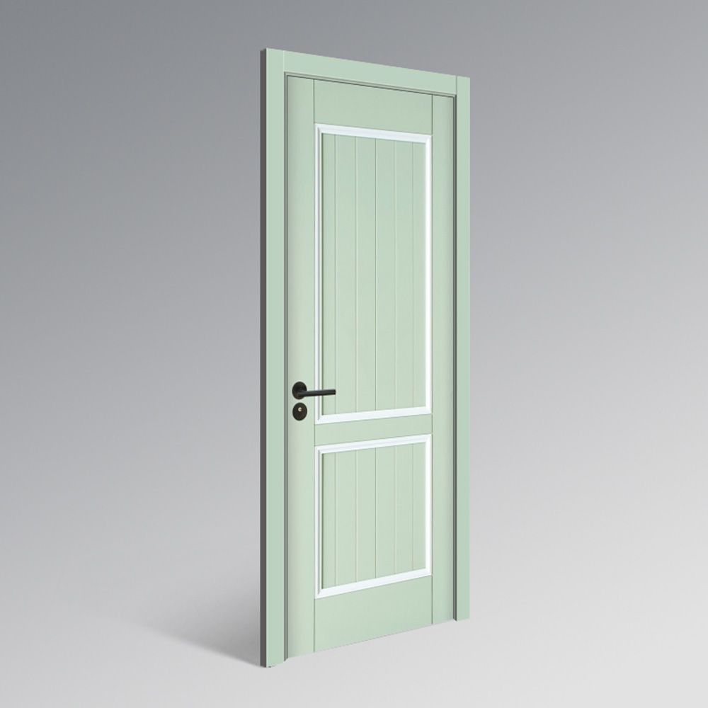 名雅居实木复合烤漆门绿色