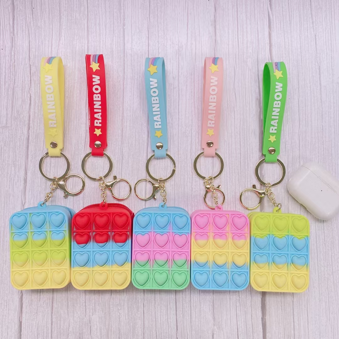 Silicone bag keychain series mixed