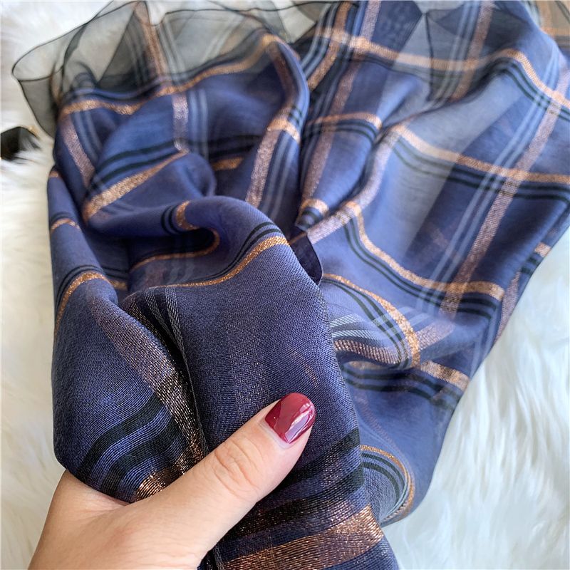 春秋夏季小披肩提花桑波缎真丝90大方巾女丝巾围脖领巾170