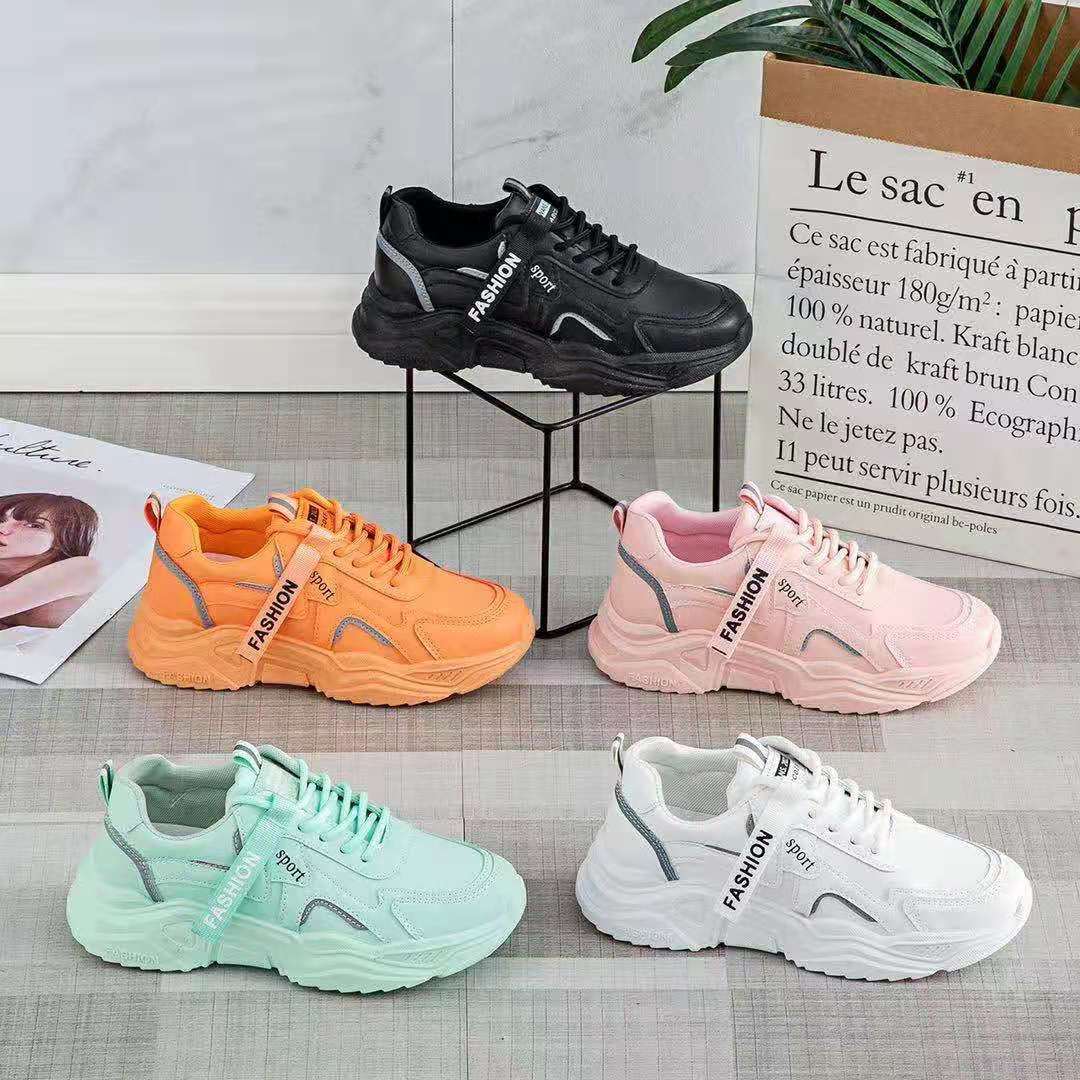 41532建超鞋业 百搭运动鞋休闲时尚春秋新款透气女士休闲单鞋百搭女运动鞋069