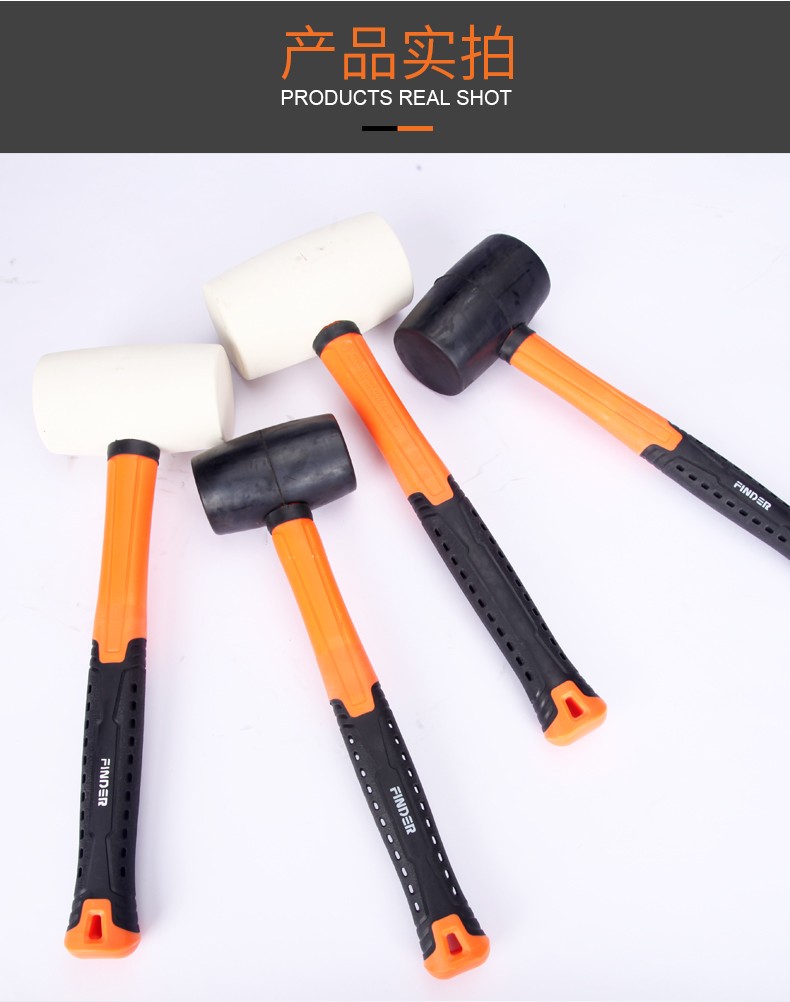 Rubber hammers for tiling, floor installation, shockproof rubber hammers, soft rubber hammers, slightly elastic rubber hammers, tapping hammers detail image 9
