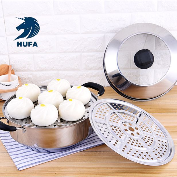 Creative gift stainless steel steamer, multi-purpose double-layer soup steamer, deepened large-capacity kitchen daily-use steamer details Picture