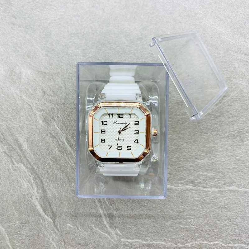 新款韩款女士方形硅胶手表 创意学生手表 ins网红爆款详情图4