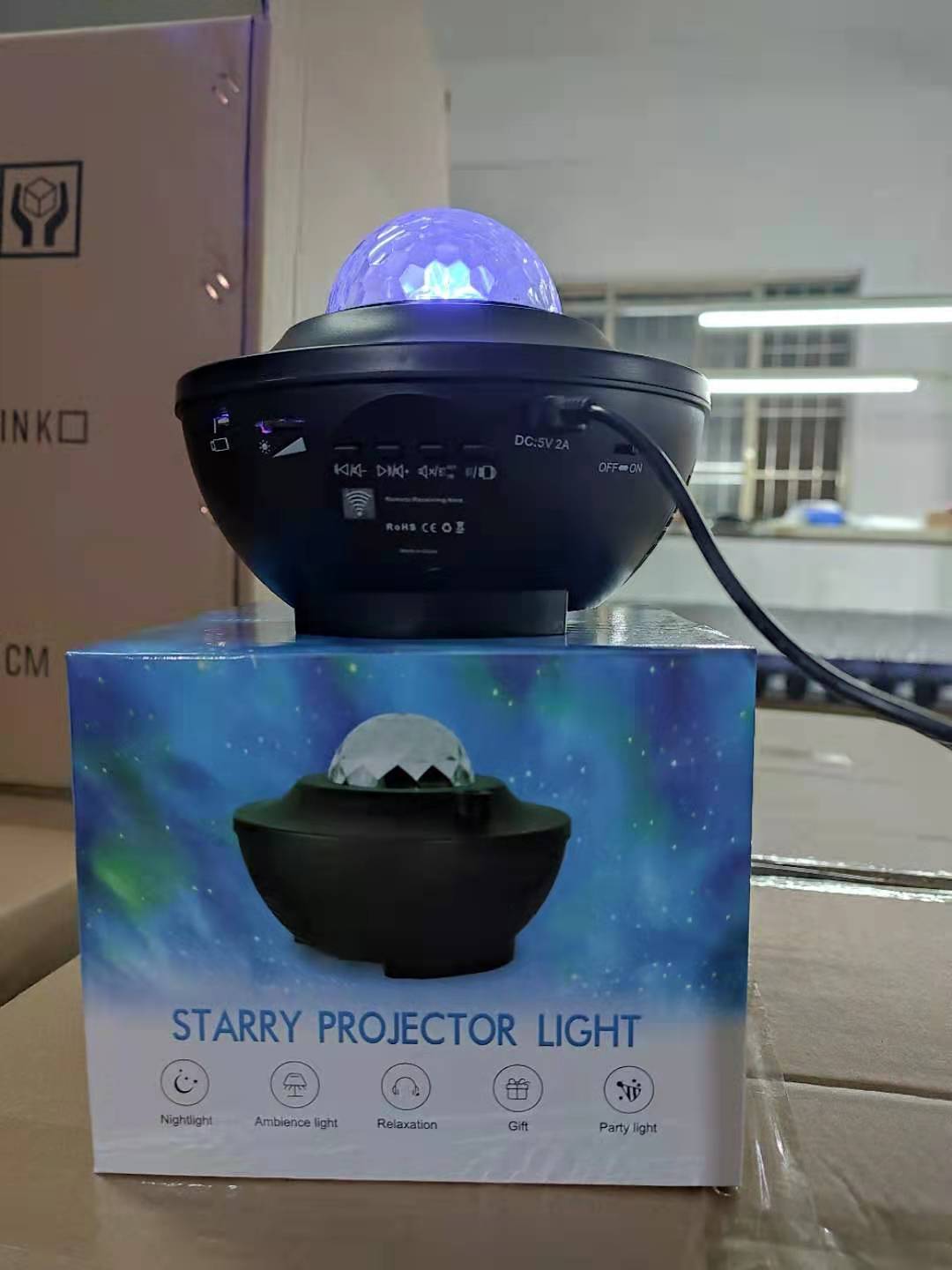 The new Bluetooth magic ball comes with a gift, a charging starry sky light dance desk lamp, and is sold directly from the manufacturer at the street stall pic 4