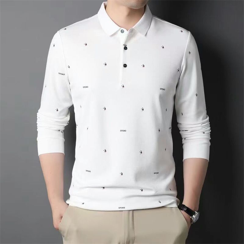 Authentic men's summer men's top short sleeve T-shirt Cool youth cotton crewneck printed base shirt 14