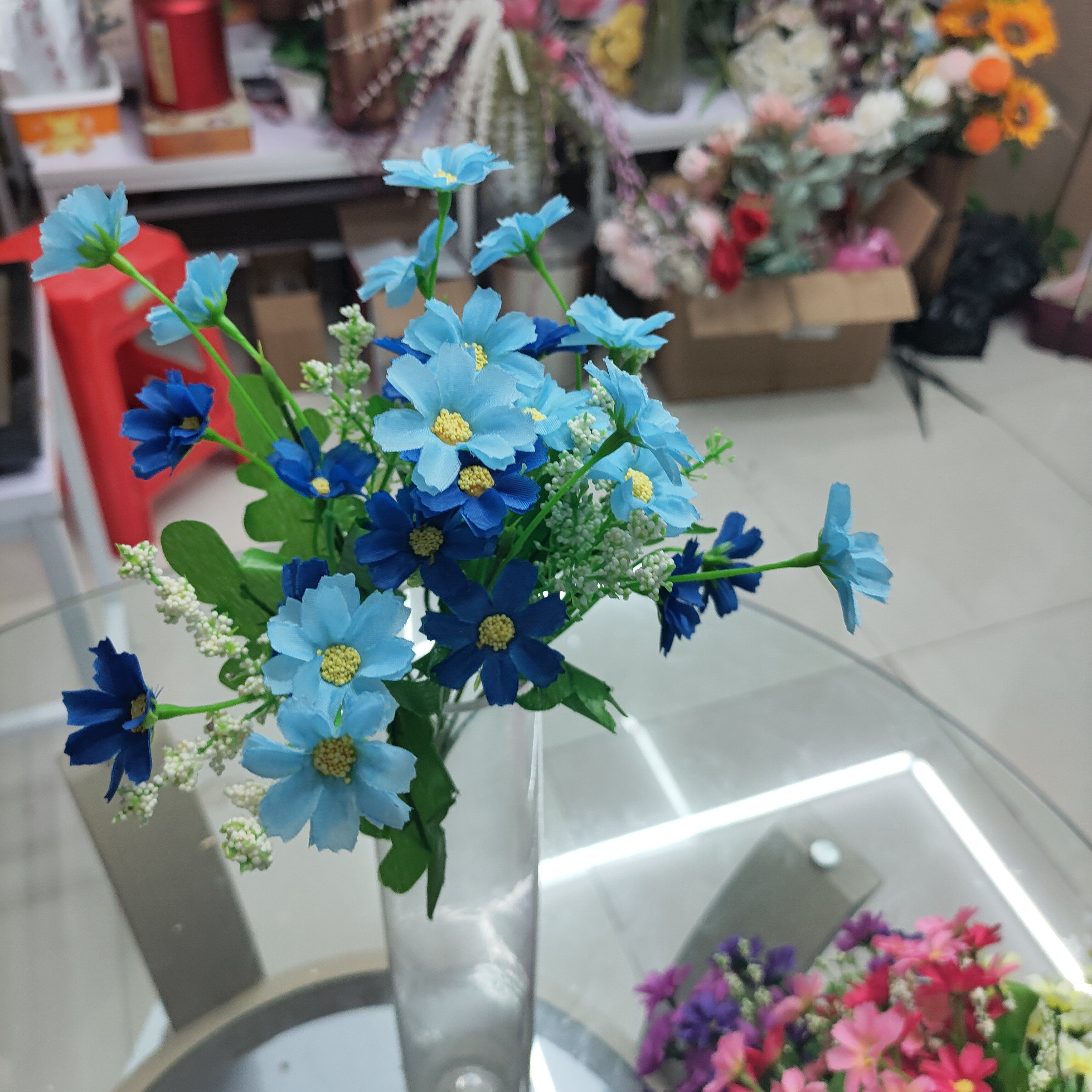 小满天星蓝色义乌市成裕仿真花