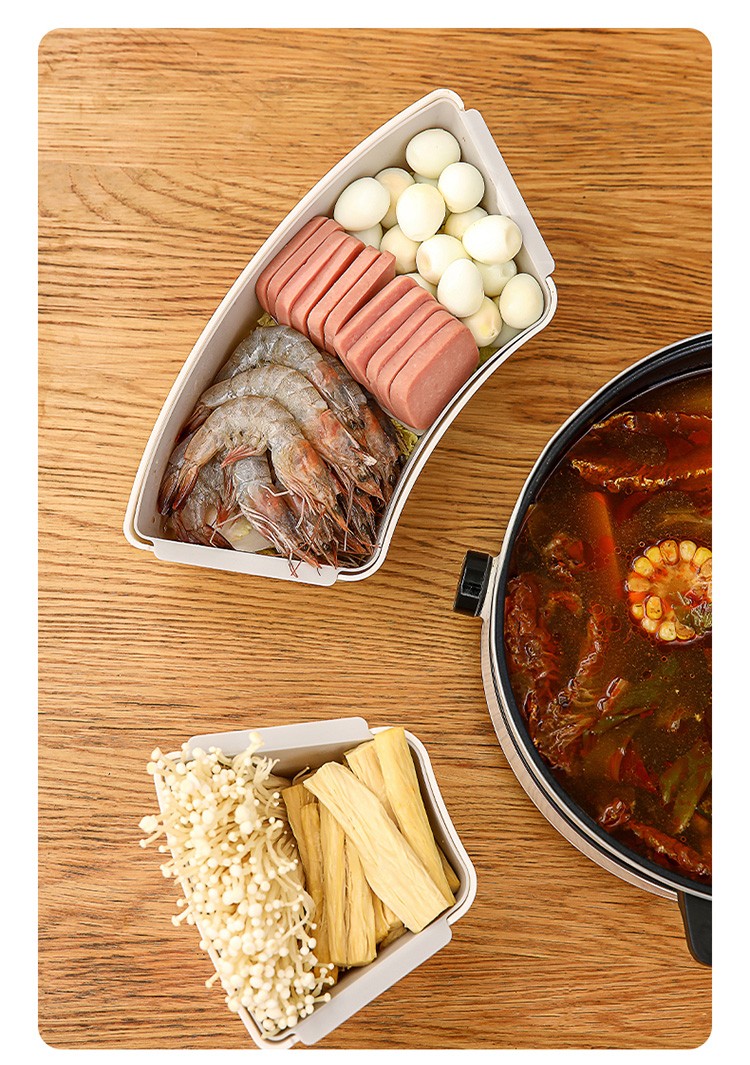 火锅沥水篮蔬菜拼盘家用分格装菜神器双层食材拼盆水果盘洗菜盆子（小）详情图13