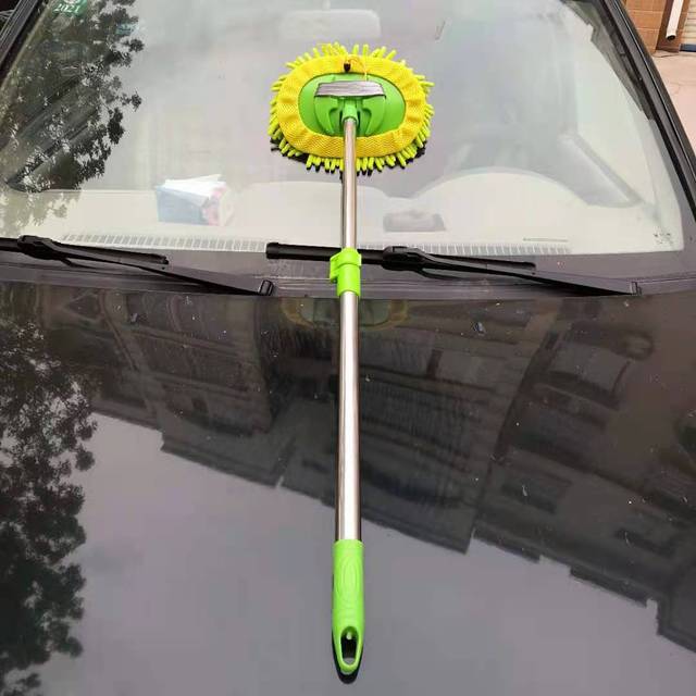 1m telescopic folding Chenier dust duster, denser milk thread car wash mop, cotton thread car brush manufacturer