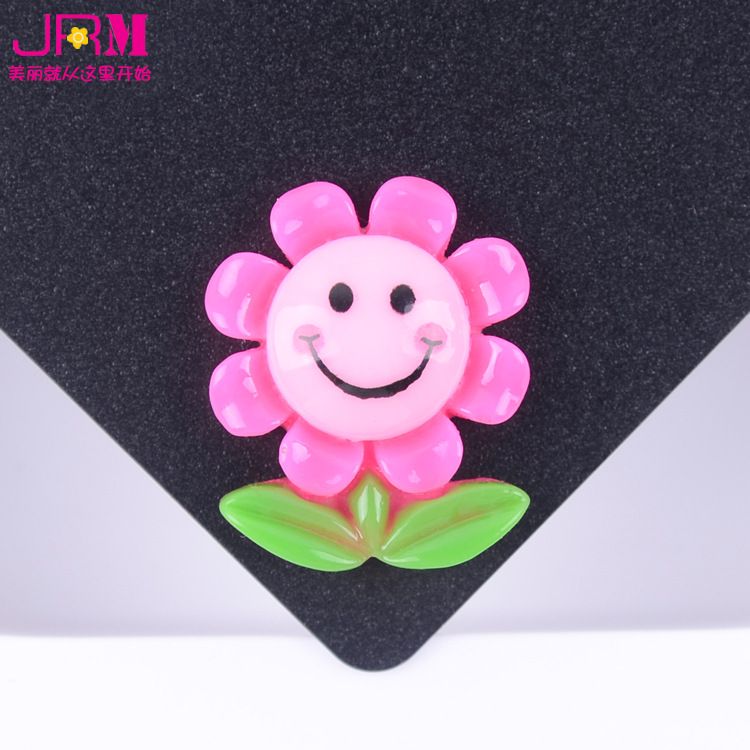 厂家直销太阳花 手机diy饰品 儿童头饰发饰 树脂配件                                 