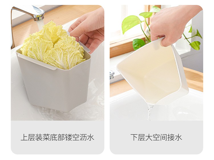 火锅沥水篮蔬菜拼盘家用分格装菜神器双层食材拼盆水果盘洗菜盆子（小）详情图2
