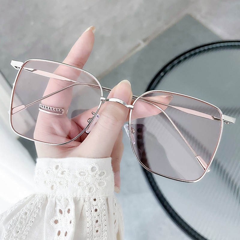 2021年金属方形大框时尚太阳镜大脸素颜抖音网红同款墨镜跨境眼镜详情图3