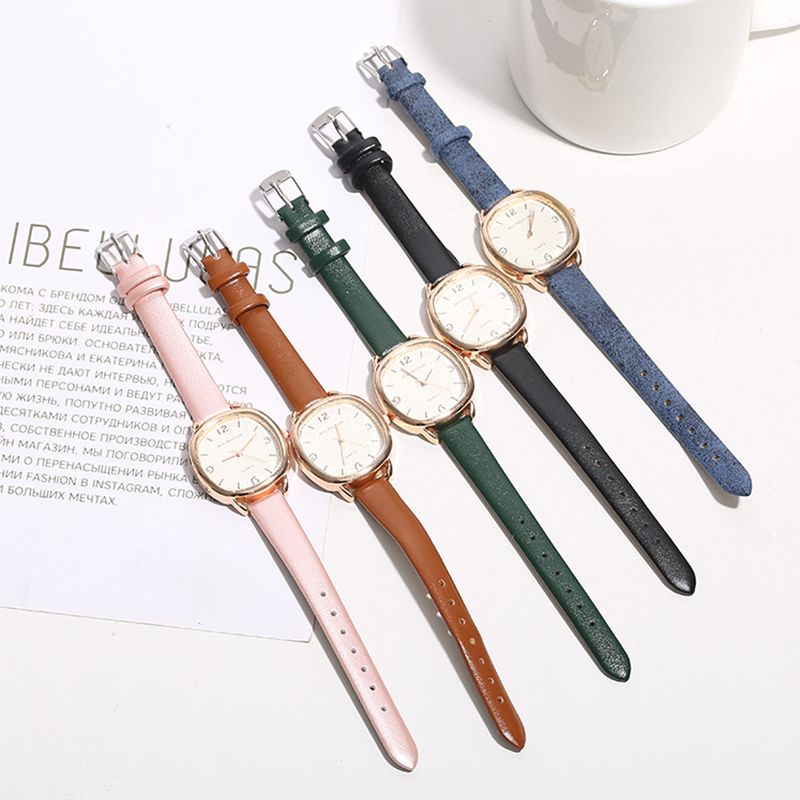 The new ladies' quartz watch with a simple square thin strap is an Instagram bestseller -1101 details Picture