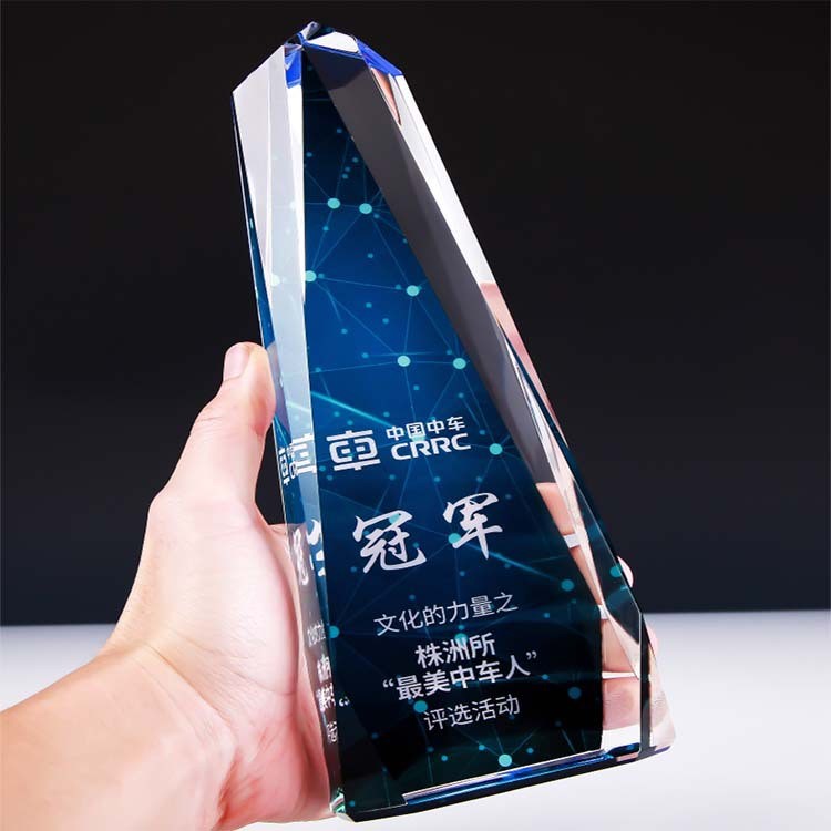 Crystal glass, crystal trophies and MEDALS, colorful icebergs, creative production, in-stock competition, customization, outstanding employee annual meeting, champion detail image 5