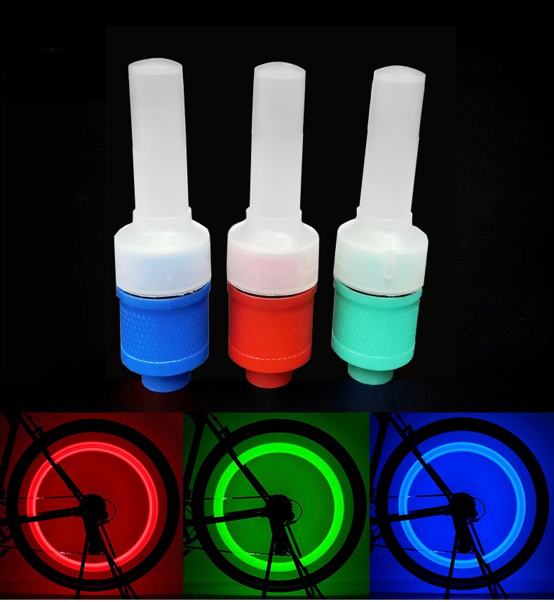 0119自行车风火轮钢丝灯单车气嘴灯骑行车轮装饰灯安全警示灯详情图2