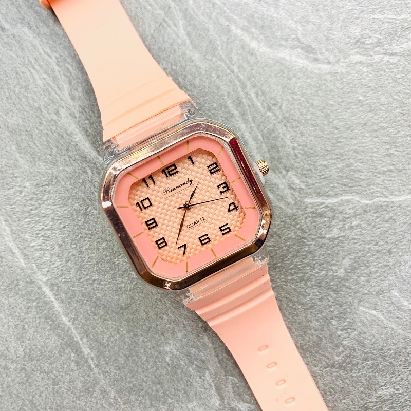 新款韩款女士方形硅胶手表 创意学生手表 ins网红爆款详情图12