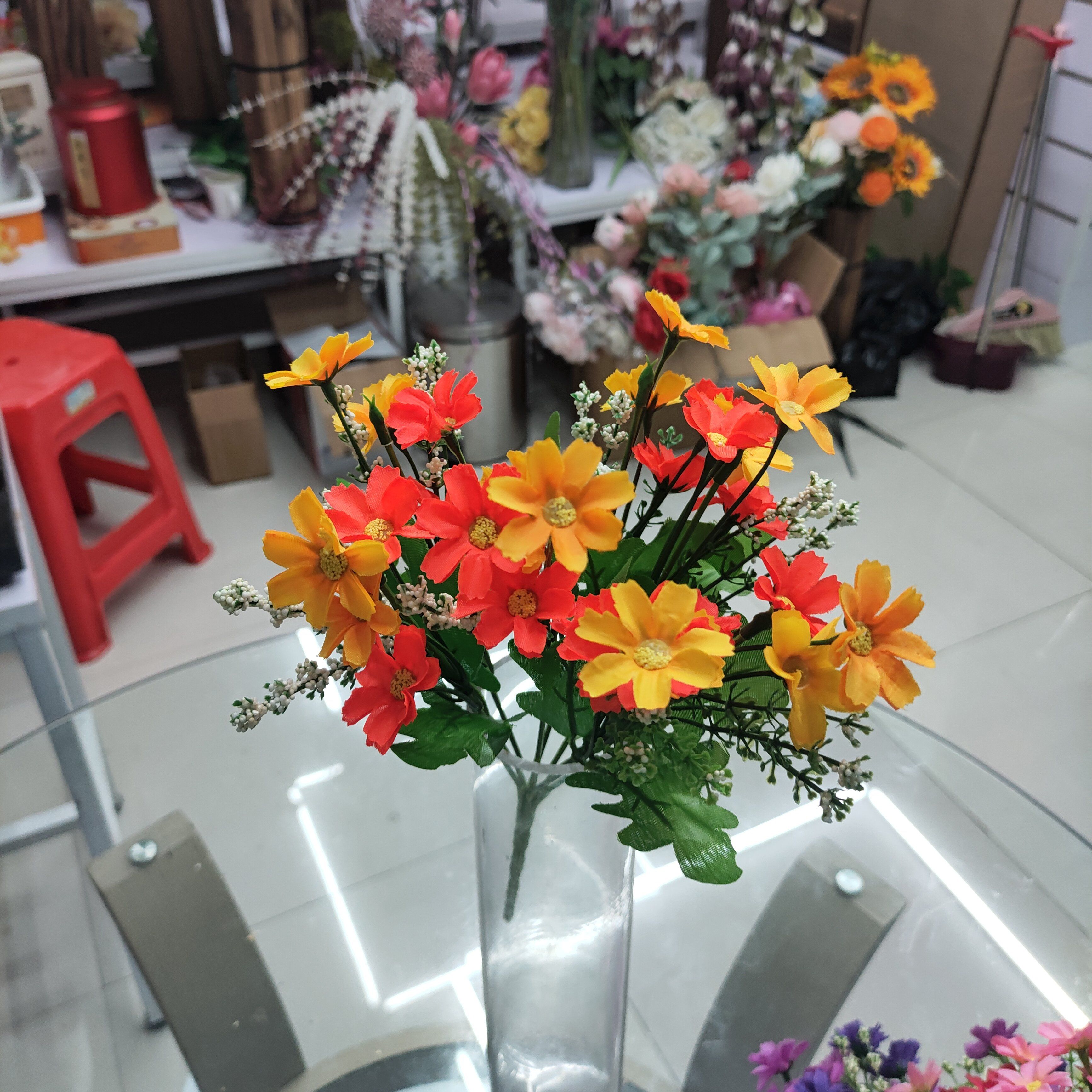 义乌市成裕仿真花小满天星黄色红色