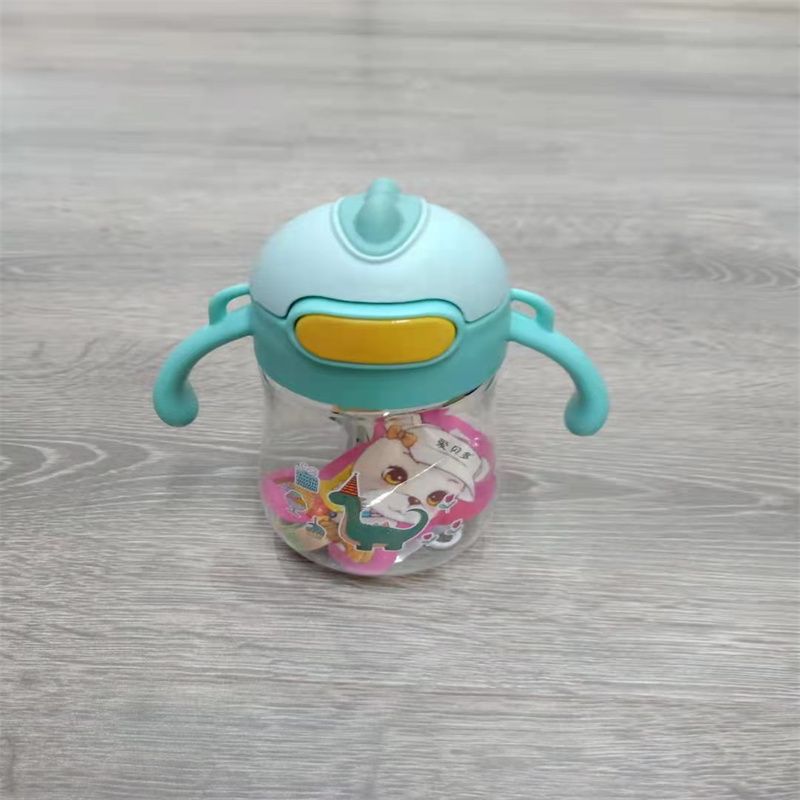 Plastic cup straight shot jump cute portable anti-drop cup outdoor fitness cup gift 4 full figure