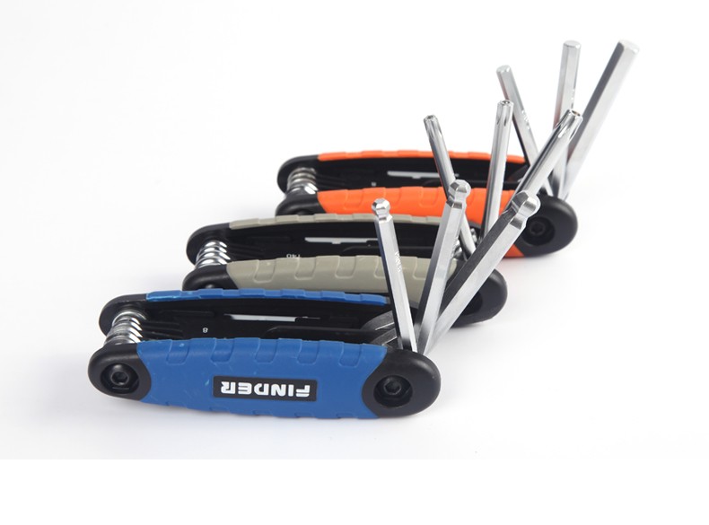 Folding multi-functional set, flat head plum blossom ball head straight cross L-shaped hexagonal wrench combination detail image 10