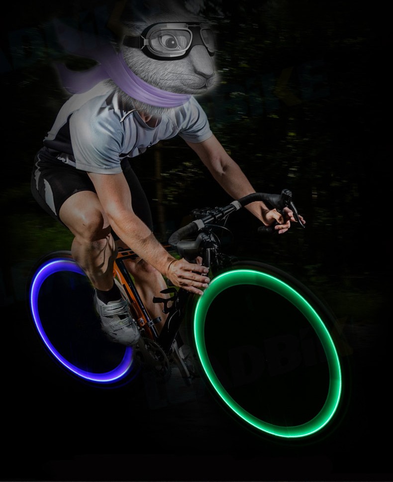 0119自行车风火轮钢丝灯单车气嘴灯骑行车轮装饰灯安全警示灯详情图1