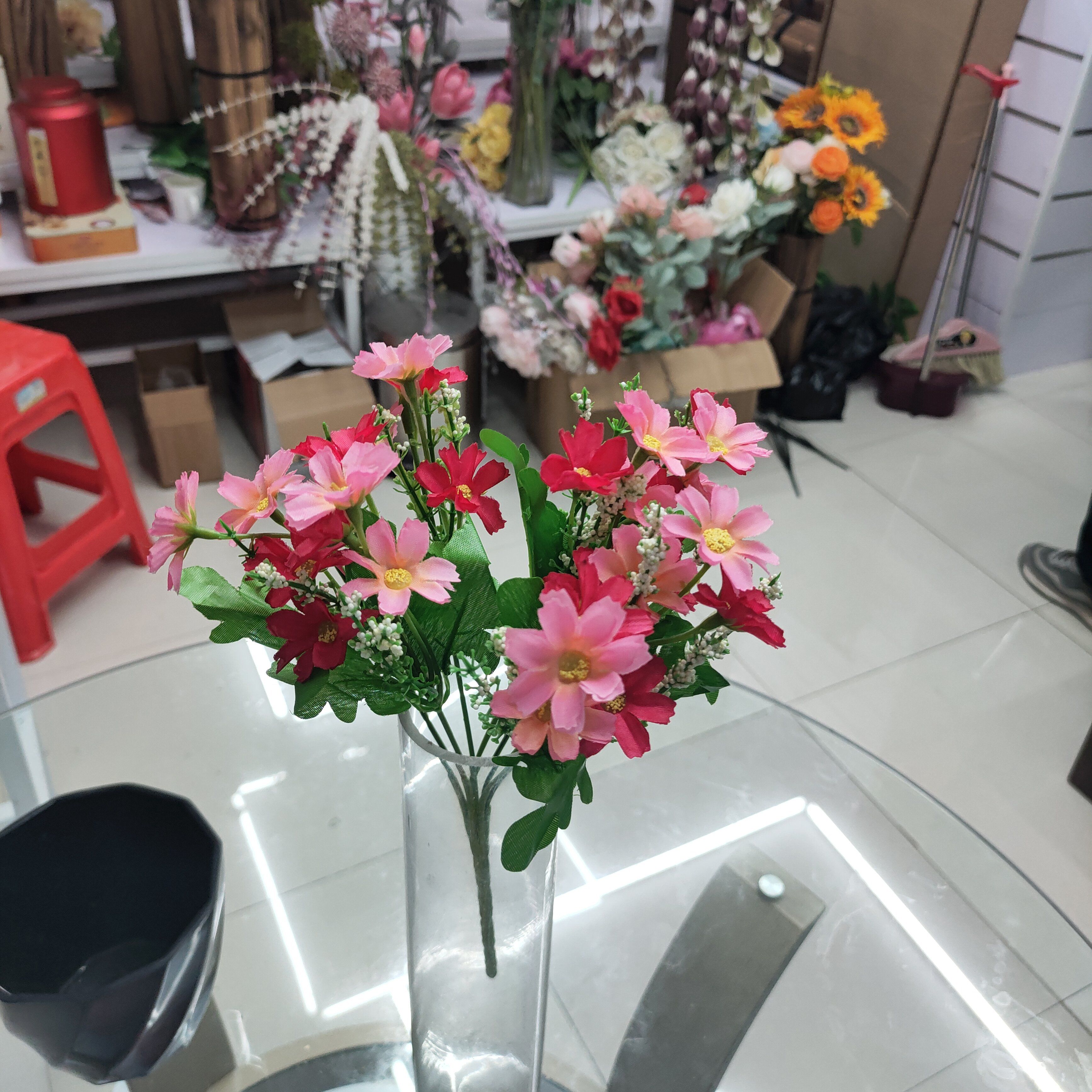 Yiwu Chengyu Artificial Flower Small asters in red and pink