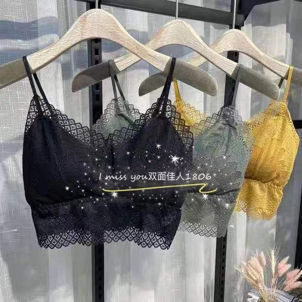 1. Beautiful back underwear, women's vest, Internet celebrity bestseller, small chest gathering, small halter, thin strapless one-piece bra, summer chest wrap 2