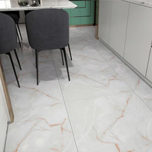 30x30cm White  marble with rust red pattren Waterproof peel  stick floor tiles vinyl floor peel and stick tiles Suitable Floor  thumbnail