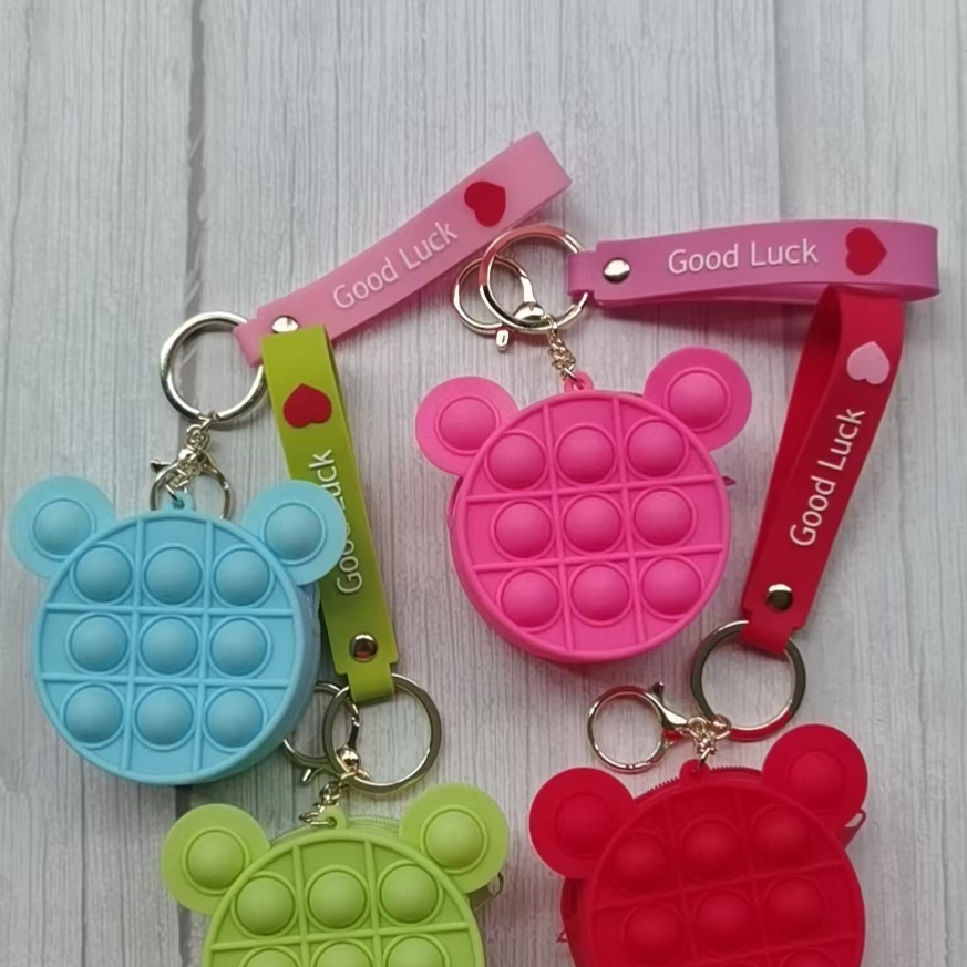 Silicone bag keychain series mixed 3