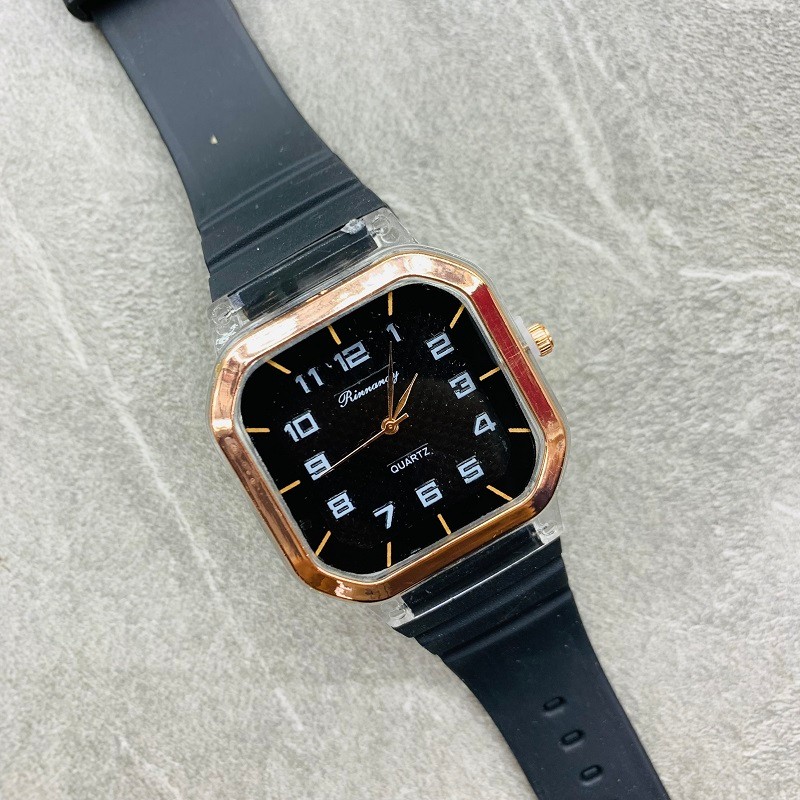 新款韩款女士方形硅胶手表 创意学生手表 ins网红爆款详情图9