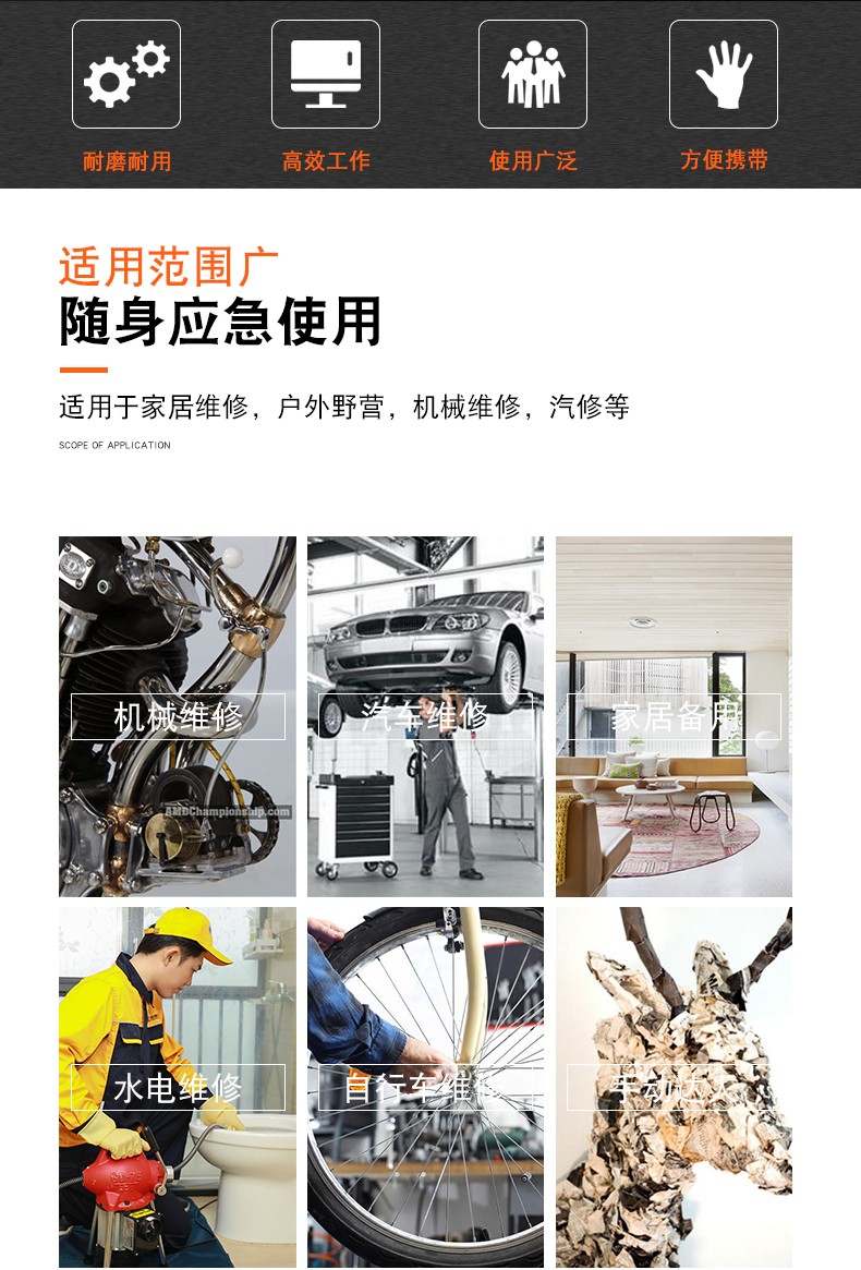 Folding multi-functional set, flat head plum blossom ball head straight cross L-shaped hexagonal wrench combination detail image 12