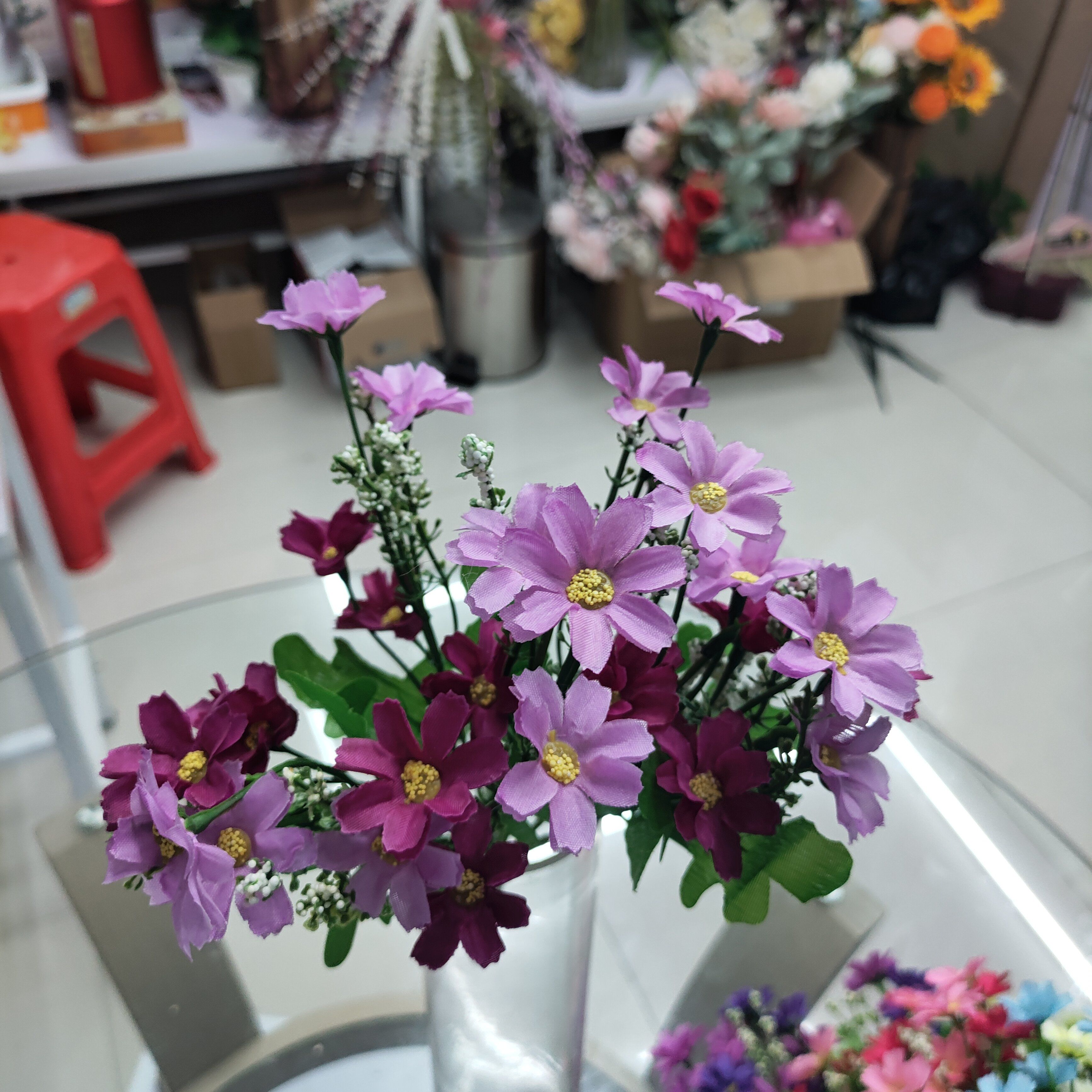 义乌市成裕仿真花小满天星紫色