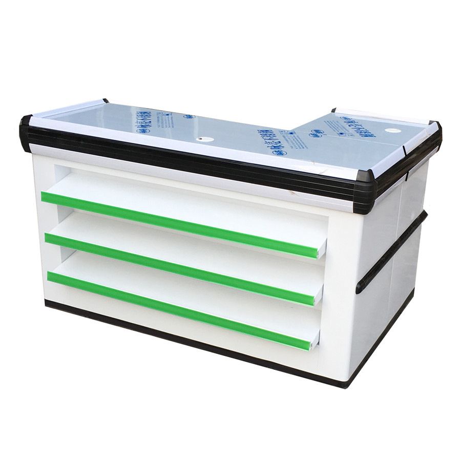 Supermarket cash register, supermarket payment counter, convenience store corner, snack store, baby store, stainless steel cash register counter Item Picture